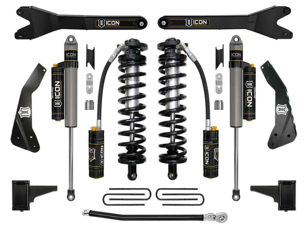 ICON 2011-16 Ford F250/F350 4-5.5" Lift Stage 4 Coilover Conversion w/Radius Arm