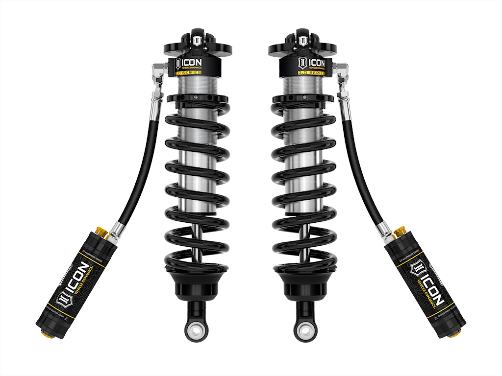 ICON 2022-2024 Toyota Tundra 1.25-3.25" Lift/2023-2024 Sequoia 3-4.25" Lift, V.S. 3.0 Series Front Coilover Kit, Remote Reservoir w/ CDCV, Pair