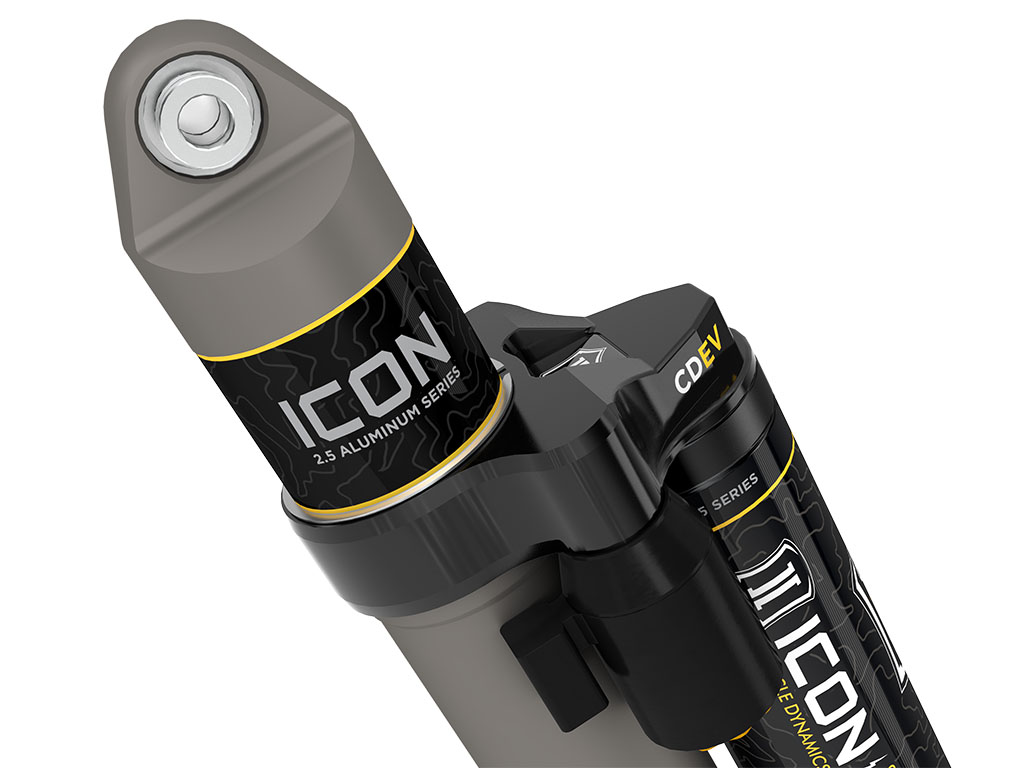 ICON 2020-2023 Jeep Gladiator, 1.5" Lift, Rear, V.S. 2.5 Aluminum Series Shock Absorbers, Piggyback Reservoir w/ CDEV, Pair