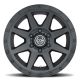 ICON Alloys Rebound, Double Black, 17 x 8.5 / 5 x 150, 25mm Offset, 5.75" BS