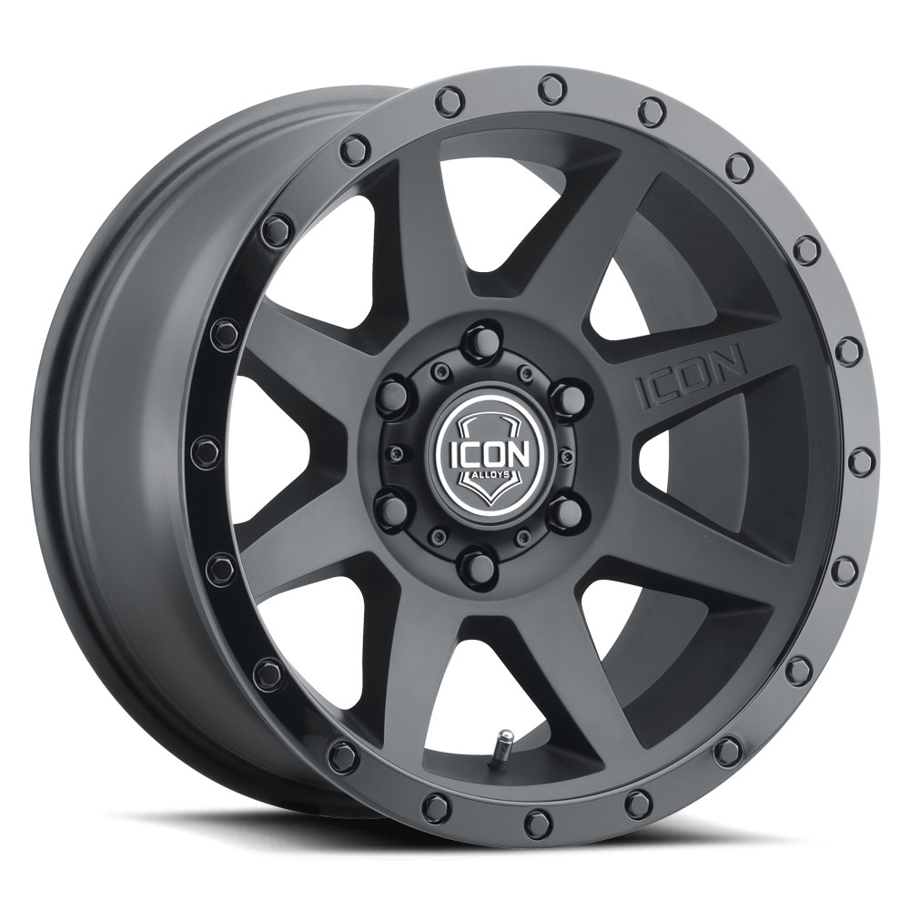 ICON Alloys Rebound, Double Black, 17 x 8.5 / 6 x 135, 6mm Offset, 5" BS