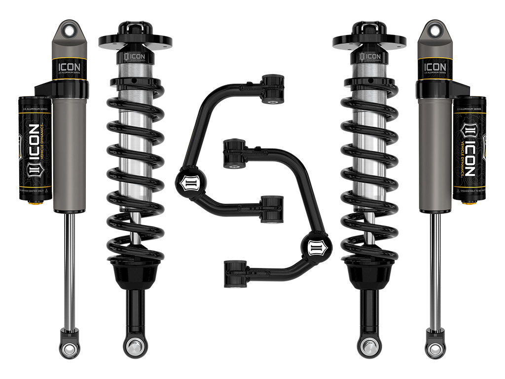 ICON 2021-2023 Ford F-150 4WD, 2.75-3.5" Lift, Stage 2 Suspension System, Tubular UCA