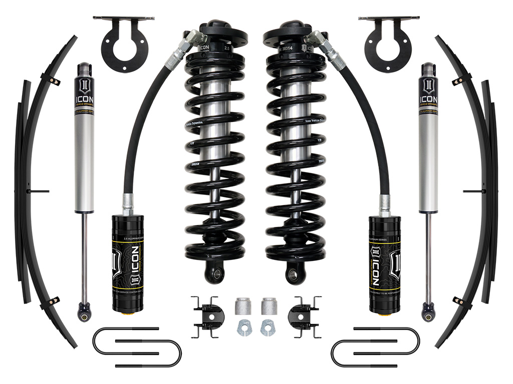 ICON 08-10 Ford F250/F350, 2.5-3" Lift, Stage 1 Coilover System w/ Leaf Springs