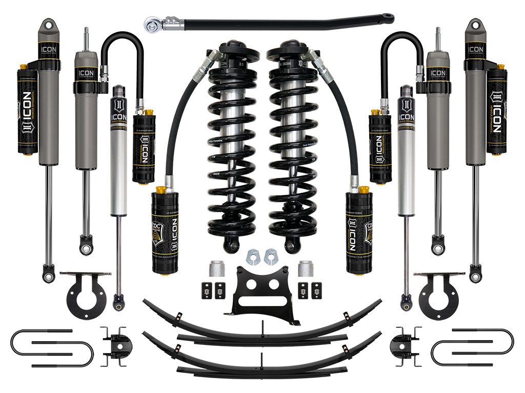 ICON 08-10 Ford F250/F350, 2.5-3" Lift, Stage 5 Coilover System w/ Leaf Springs