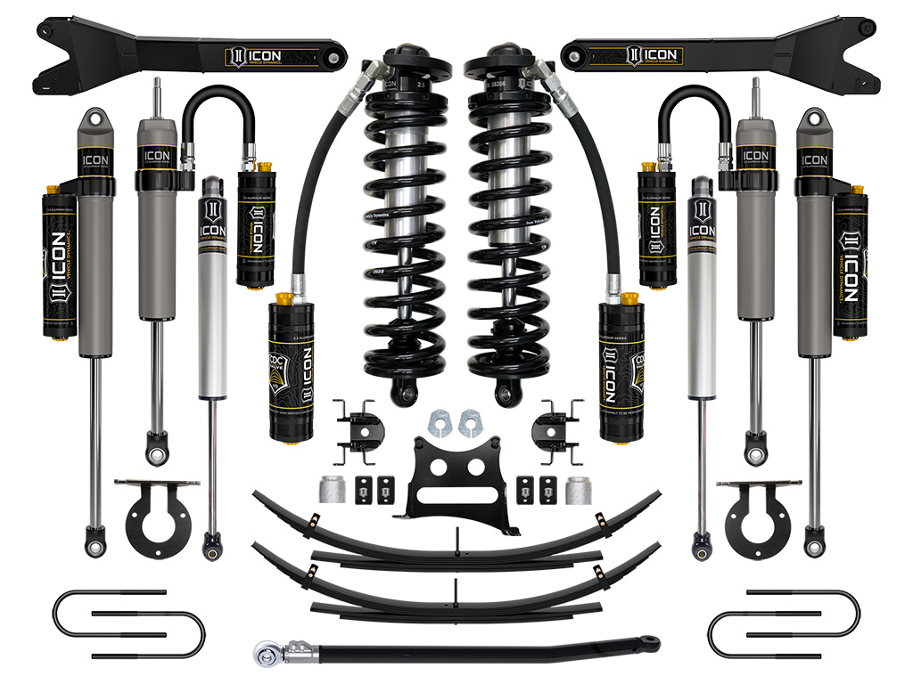 ICON 08-10 Ford F250/F350, 2.5-3" Lift, Stage 6 Coilover System w/ Leaf Springs