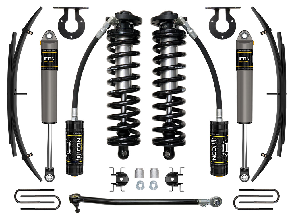 ICON 2017-2023 Ford F-250/F-350 Super Duty 4WD, 2.5-3" Lift, Stage 2 Coilover System w/ Expansion Packs