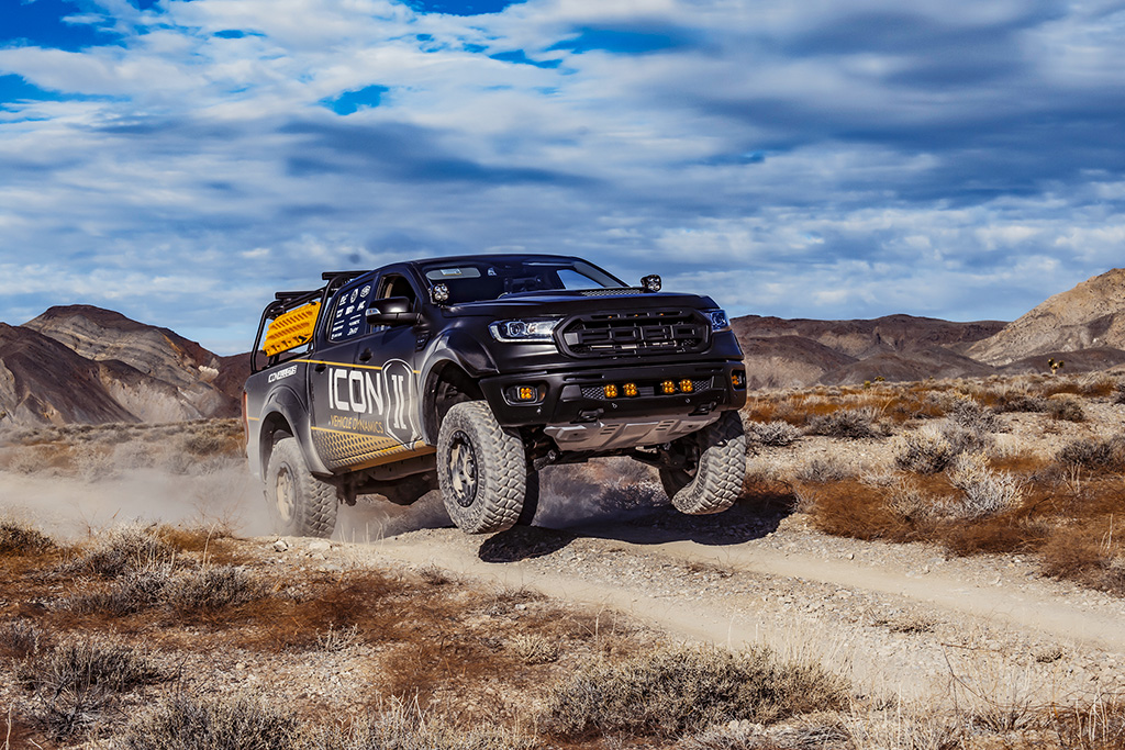 ICON 19-21 Ford Ranger, 0-3.5" Lift, Stage 4 Susp System, Billet UCA Al Knuckle