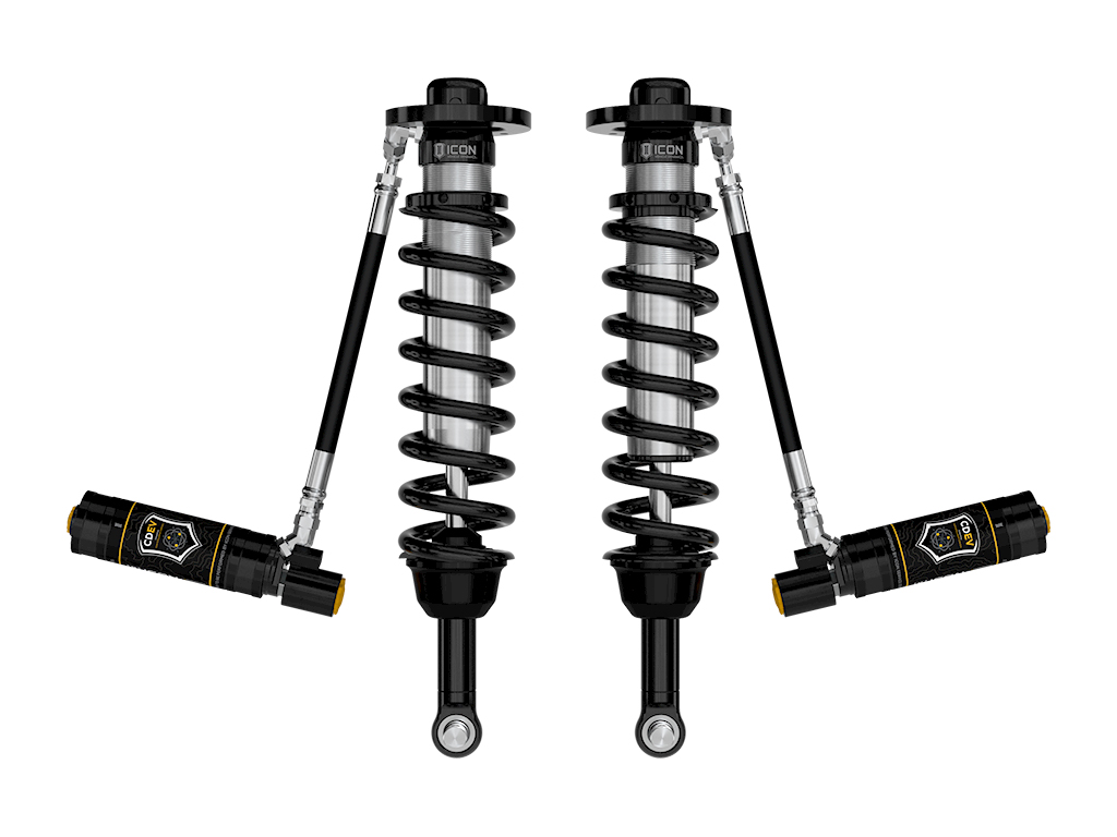 ICON 2021-2024 Ford F-150 4WD, 2.75-3.5" Lift, Front, V.S. 2.5 Series Coilovers, Remote Reservoir w/ CDEV, Pair