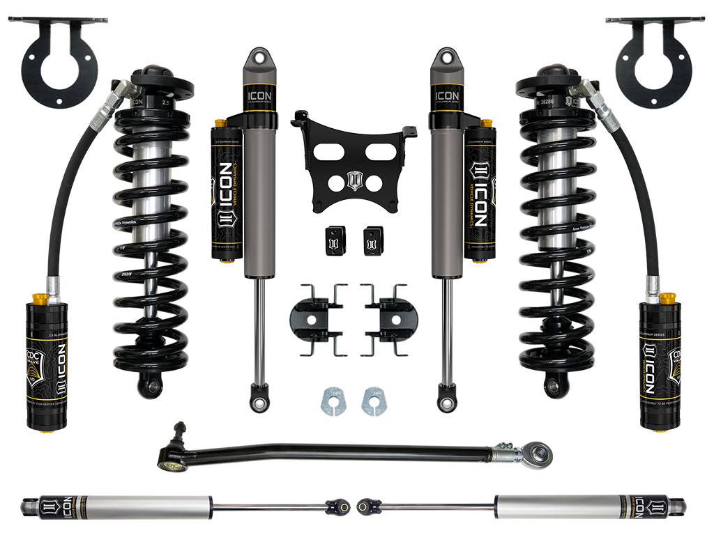 ICON 2023-2024 Ford F-250/F-350 Super Duty 4WD, 2.5-3" Lift, Stage 4 Coilover Conversion System