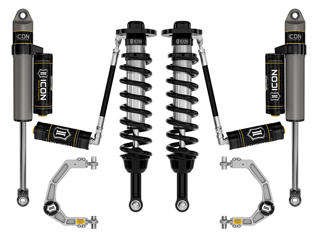 ICON 2021-2023 Ford F-150 4WD, 2.75-3.5" Lift, Stage 3 Suspension System, Billet UCA