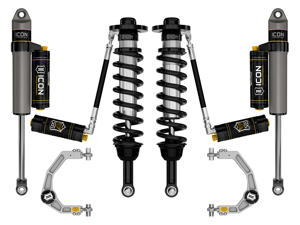 ICON 2021-2023 Ford F-150 4WD, 2.75-3.5" Lift, Stage 4 Suspension System, Billet UCA