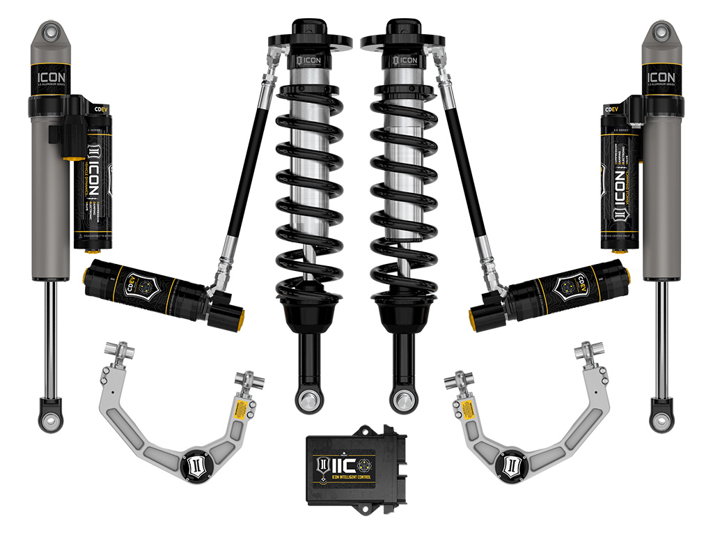 ICON 2021-2023 Ford F-150 4WD, 2.75-3.5" Lift, Stage 5 Suspension System, Billet UCA