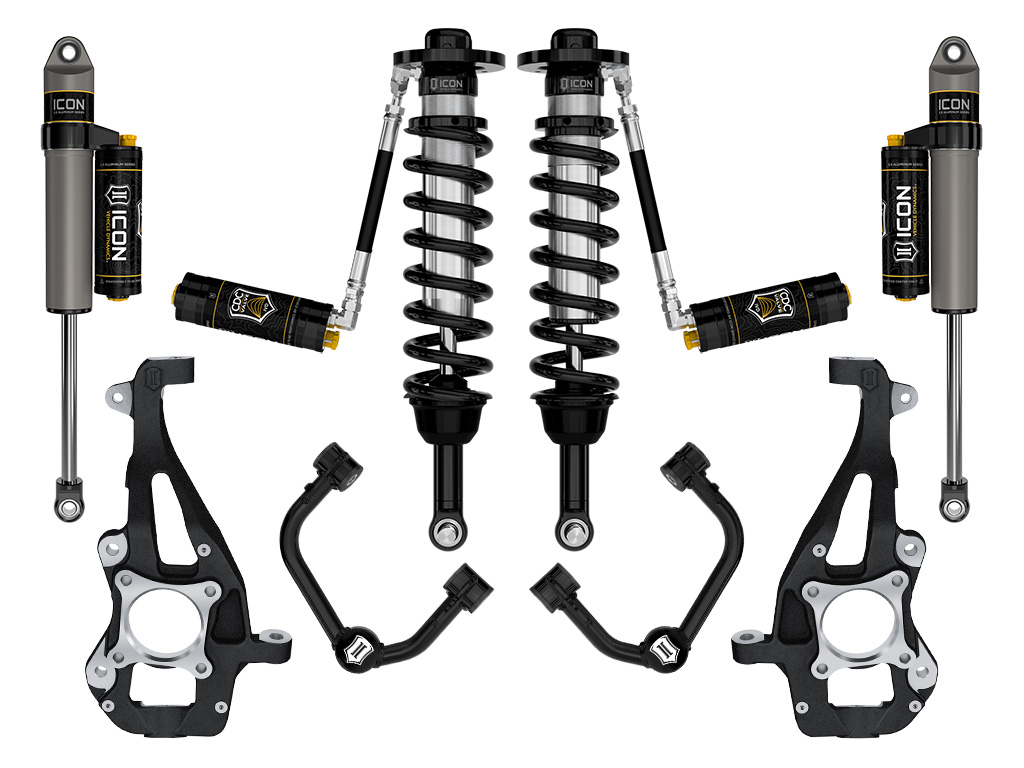 ICON 2021-2023 Ford F-150 4WD, 3.5-4.5" Lift, Stage 4 Suspension System, Tubular UCA