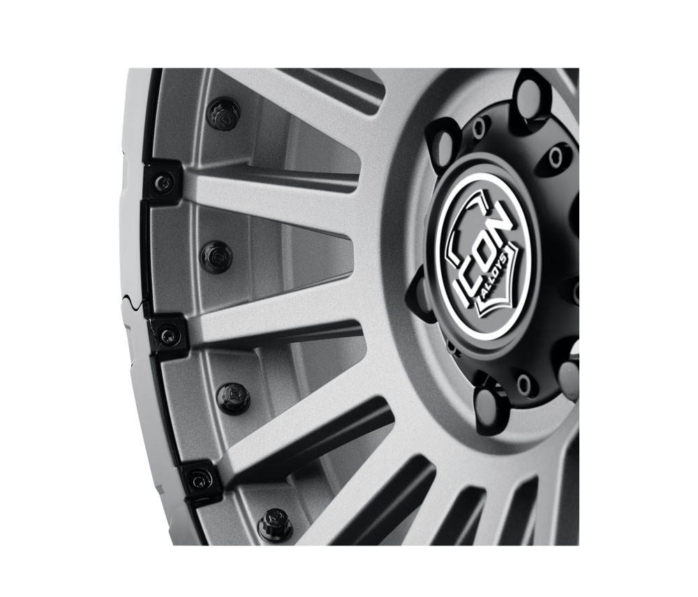 ICON Alloys Recon Pro, Charcoal, 17 x 8.5 / 5 x 5, -6mm Offset, 4.5" BS