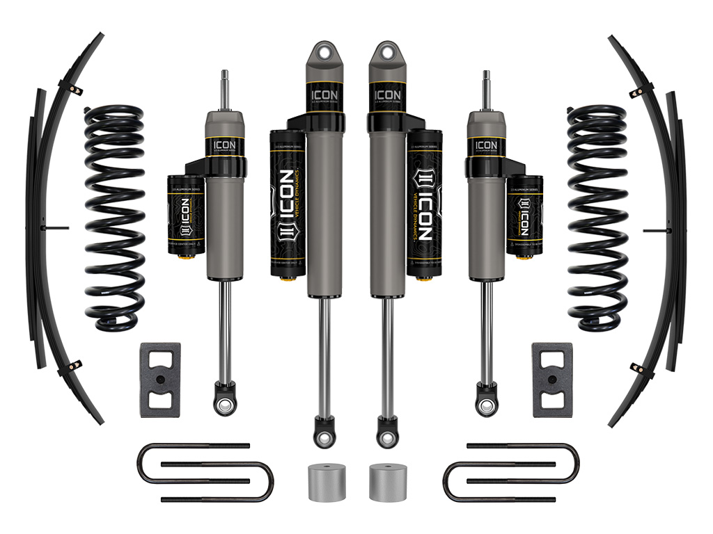 ICON 2023-2024 Ford F-250/F-350 Super Duty 4WD Diesel, 2.5" Lift, Stage 2 Suspension System w/ Expansion Packs