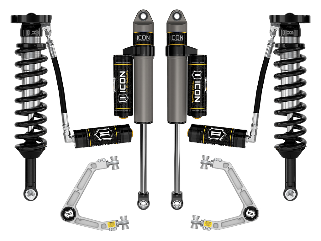 ICON 2023-2024 Chevrolet Colorado WT, LT, & Z71, 1.75-2.5" Lift, Stage 4 Suspension System w/ Billet Upper Control Arms