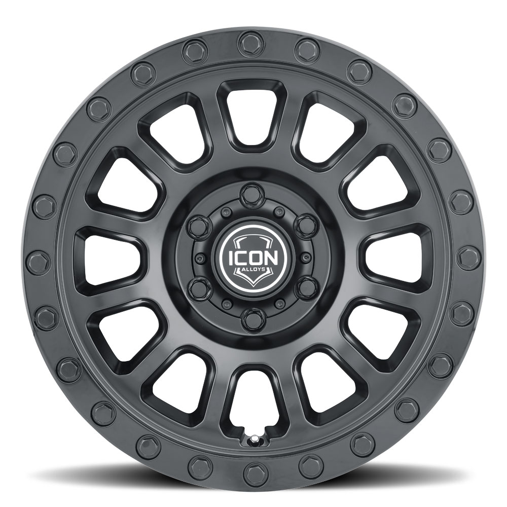 ICON Alloys Hulse, Double Black, 17 x 8.5 / 6 x 135, 6mm Offset, 5" BS