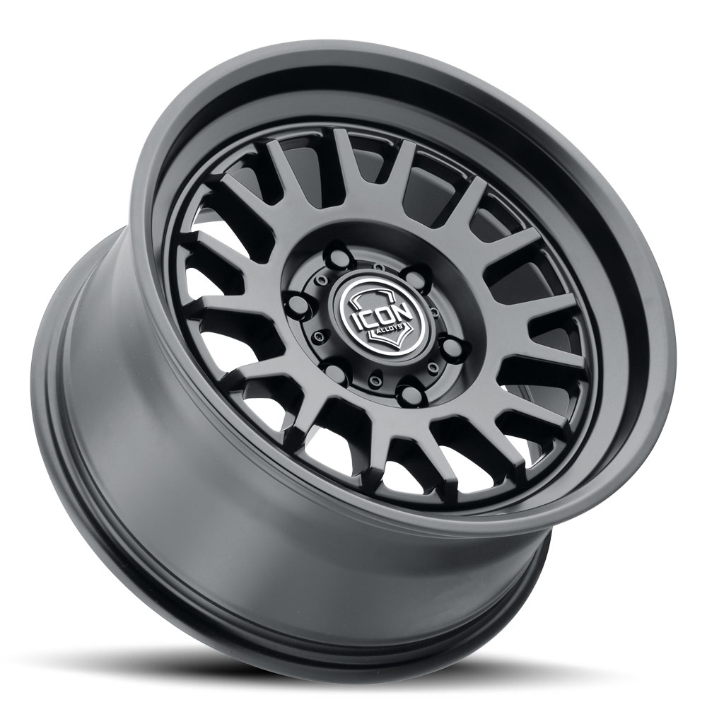 ICON Alloys Anza, Satin Black, 17 x 8.5 / 5 x 5, -6mm Offset, 4.5" BS