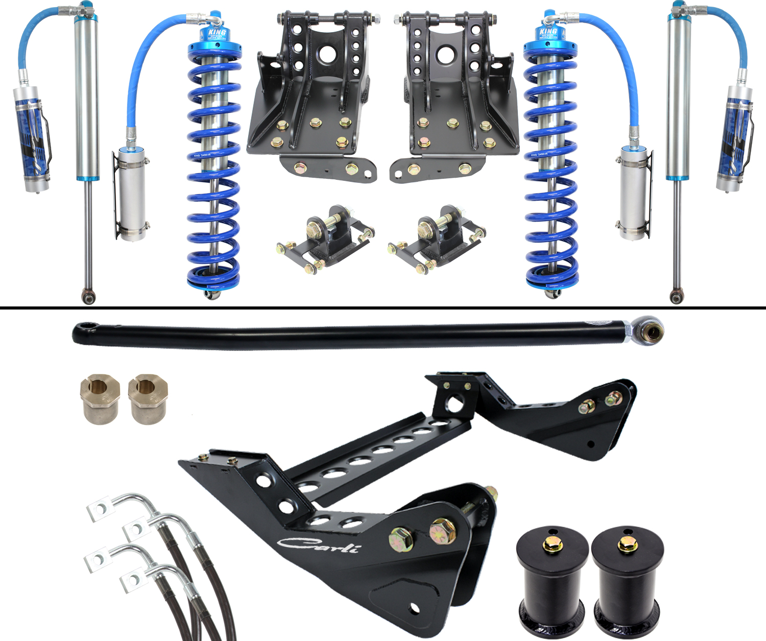 Carli Coilover 2.5 System, Base, 4.5” Lift, 2008-10 Ford F250/F350, Diesel, 4x4