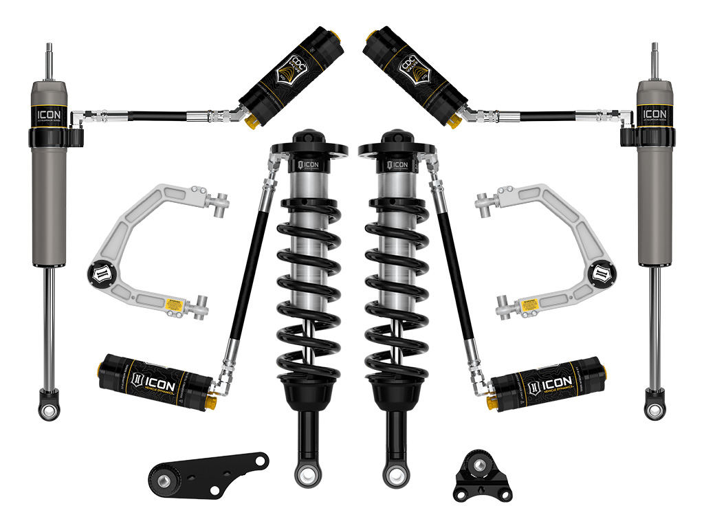 ICON 2024 Toyota Tacoma 1.25-3" Lift, Stage 5 Suspension System, Billet UCA