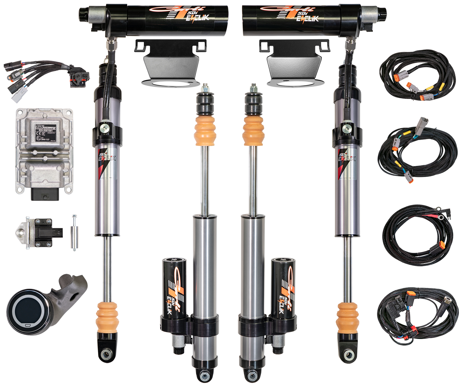 CARLI 19-23 RAM 2500 4X4 DIESEL EVENTURE 2.5" RR FRONT & REAR SHOCK PKG 3.25" LIFT RES MOUNTS & BRAKE LINE TABS