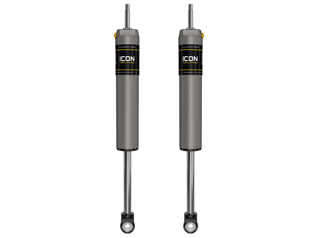 ICON 2023-2024 Ford F-250/F-350 Super Duty 4WD, 4.5” Lift, Front, V.S. 2.5 Aluminum Series Shocks, Internal Reservoir, Pair