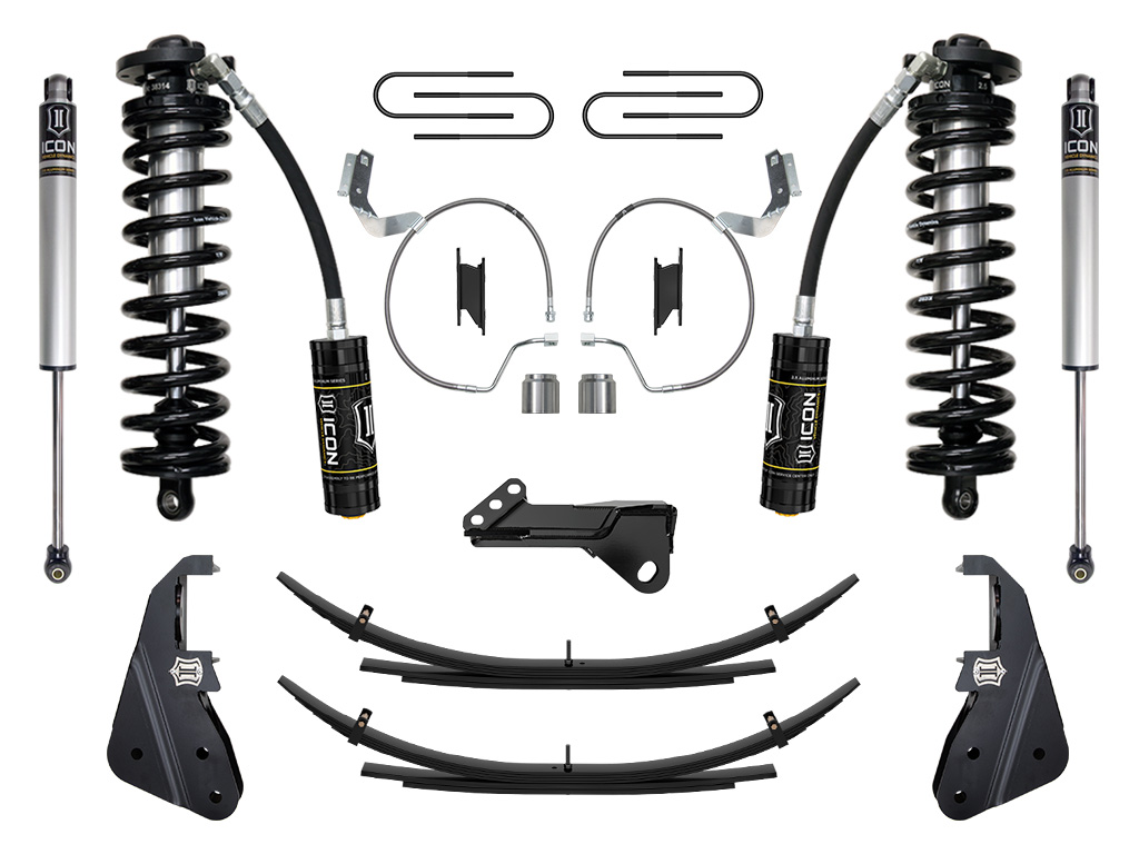 ICON 2023-2024 Ford F-250/F-350 Super Duty 4WD, 4-5.5" Lift, Stage 1 Coilover Conversion System w/ Expansion Packs