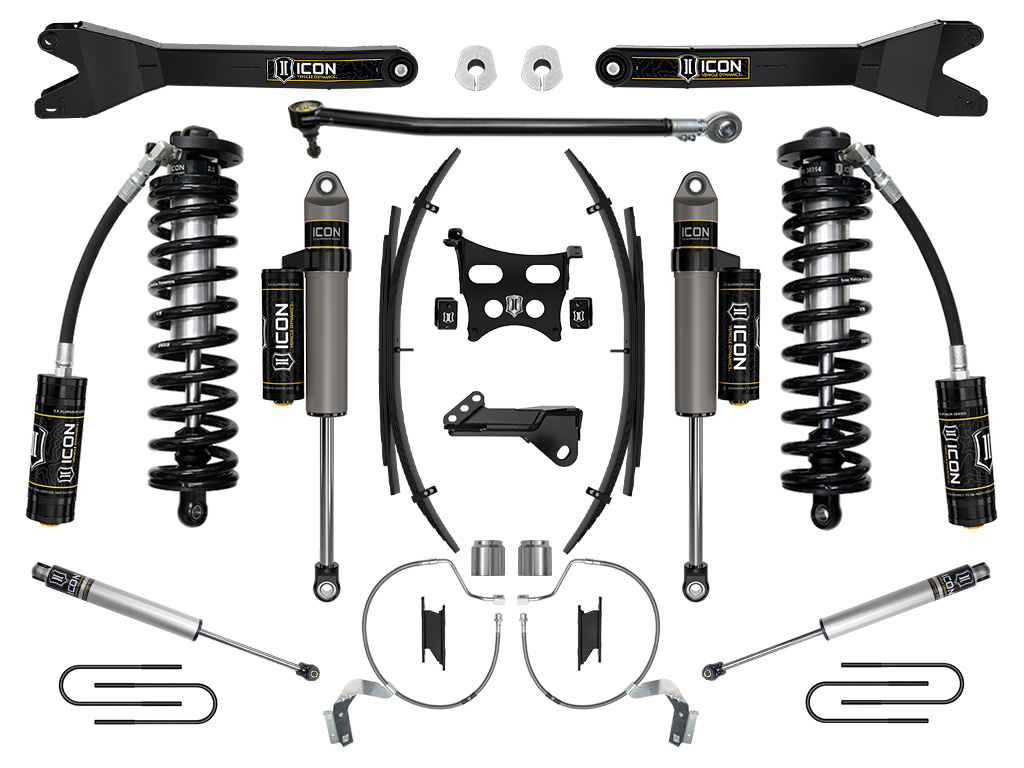 ICON 2023 Ford F-250/F-350 Super Duty 4WD, 4-5.5" Lift, Stage 4 Coilover Conversion System w/ Radius Arms & Expansion Packs