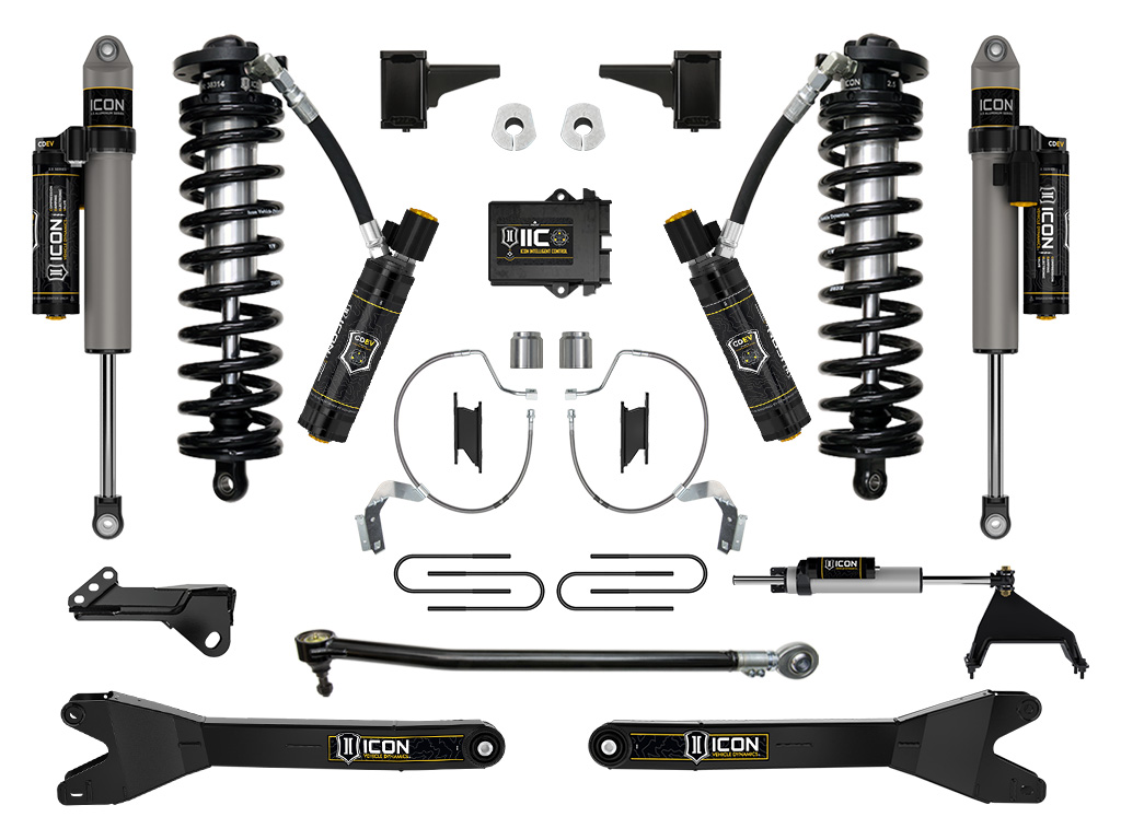 ICON 2023 Ford F-250/F-350 Super Duty 4WD, 4-5.5" Lift, Stage 8 Coilover Conversion System w/ Radius Arms