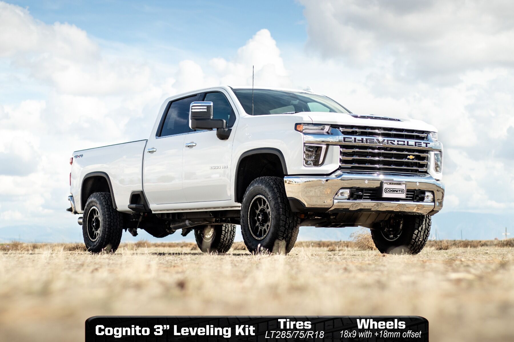 Cognito 3-Inch Elite Leveling Kit with Fox 2.5 Elite Performance Series Shocks for 2020-2024 Silverado/Sierra 2500/3500 2WD/4WD