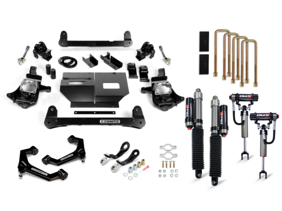 Cognito 4-Inch Elite Lift Kit with Elka 2.5 Reservoir Shocks for 2011-2019 Silverado/Sierra 2500/3500 2WD/4WD