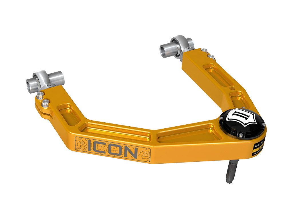 ICON 2024 Toyota Tacoma/2024 Toyota Land Cruiser 250 Series, Front, Billet Upper Control Arms w/ Delta Joint Pro, Gold Anodizing