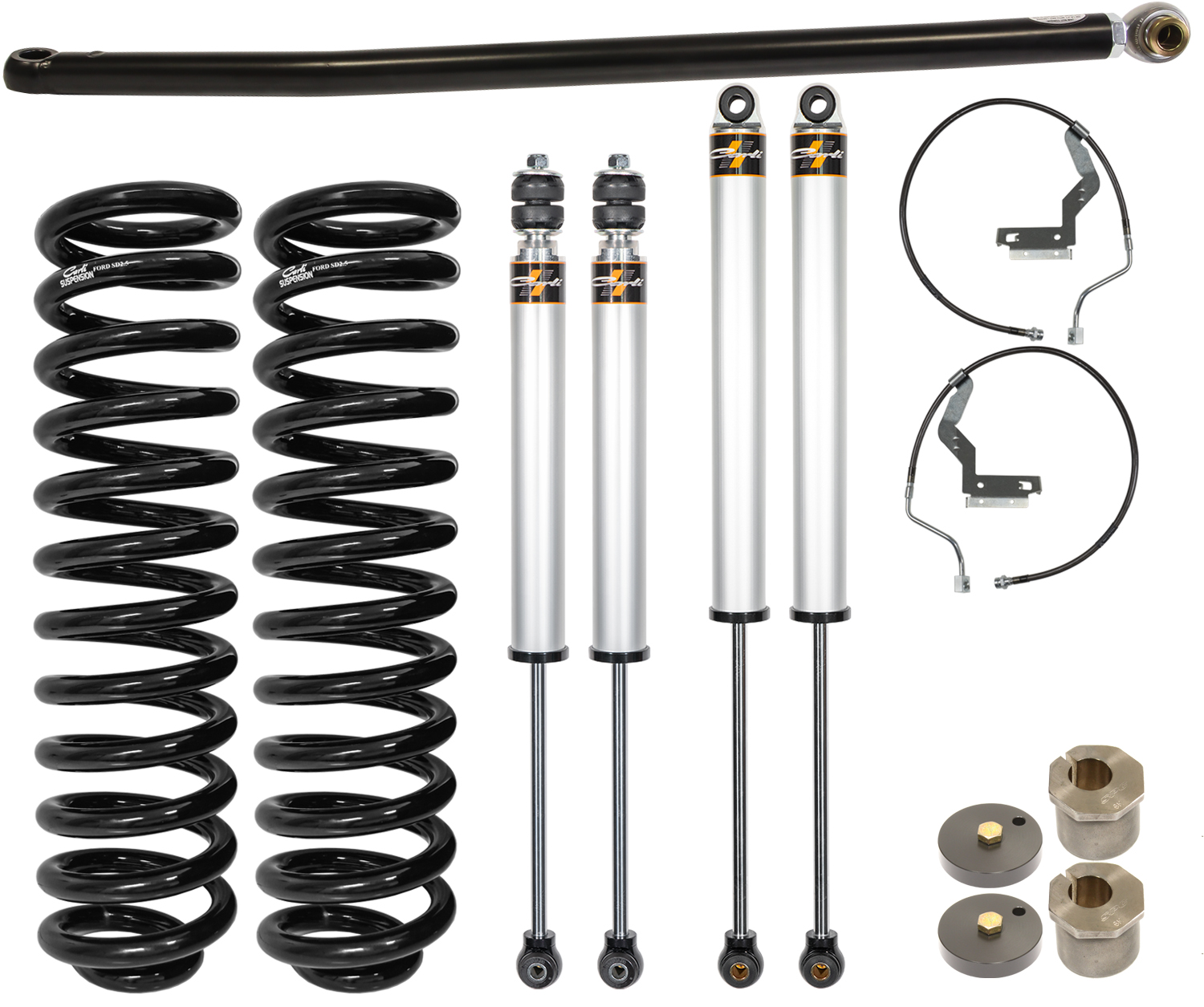 Carli Commuter Leveling System, Base, 2.5" Lift, 2005-07 Ford F250/F350, Diesel, PAP