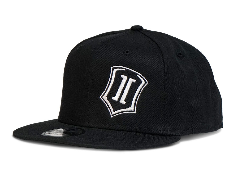 ICON Snapback Hat, Black w/ Shield Logo, New Era 9fifty