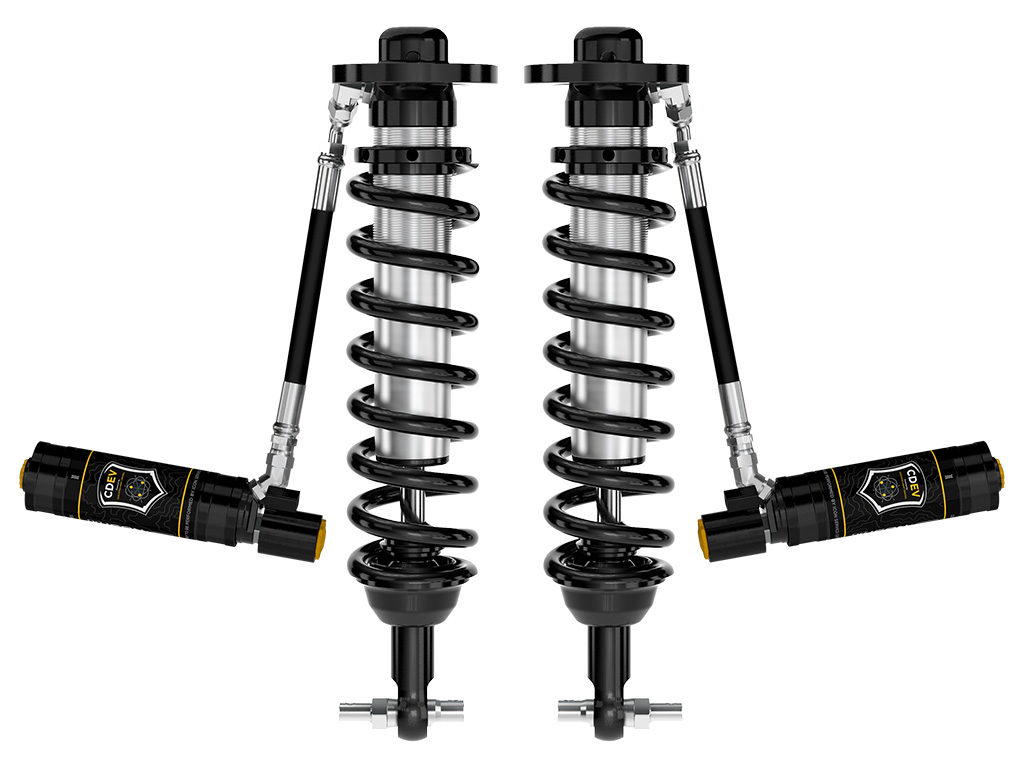 ICON 2021-2023 Ford F-150 2WD, 0-3" Lift, Front, V.S. 2.5 Series Coilovers, Remote Reservoir w/ CDEV, Pair