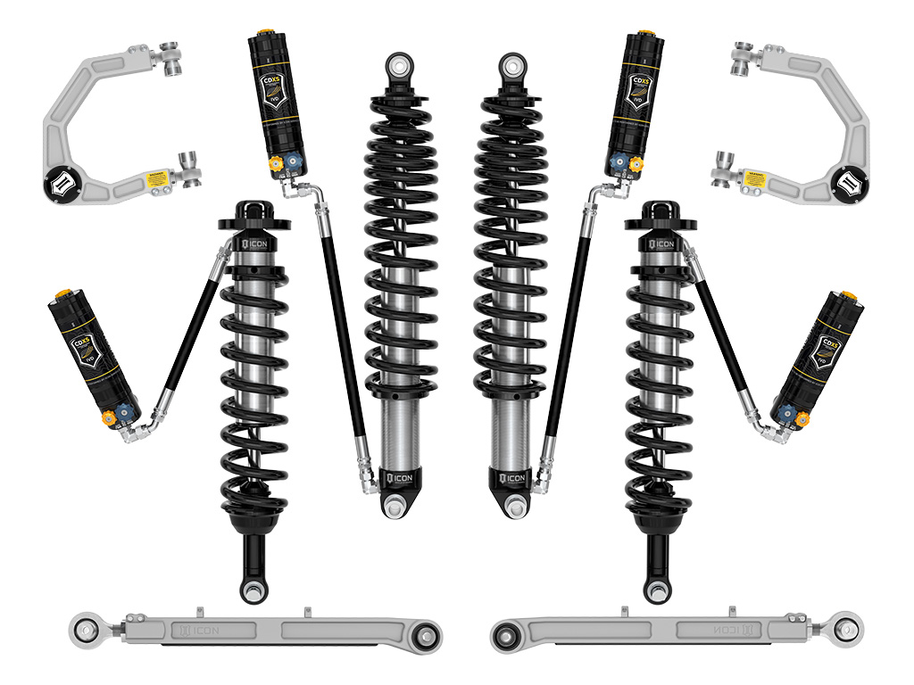 ICON 2021-2023 Ford Bronco, Sasquatch, 2-3" Lift, Stage 6 Suspension System, CDXS, Billet, Heavy Rate Rear Spring