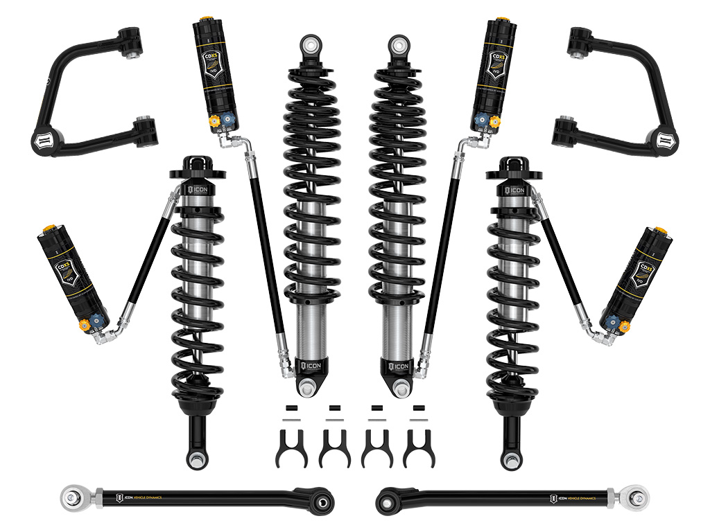 ICON 2021-2023 Ford Bronco, Sasquatch, 2-3" Lift, Stage 6 Suspension System, CDXS, Tubular, Heavy Rate Rear Spring