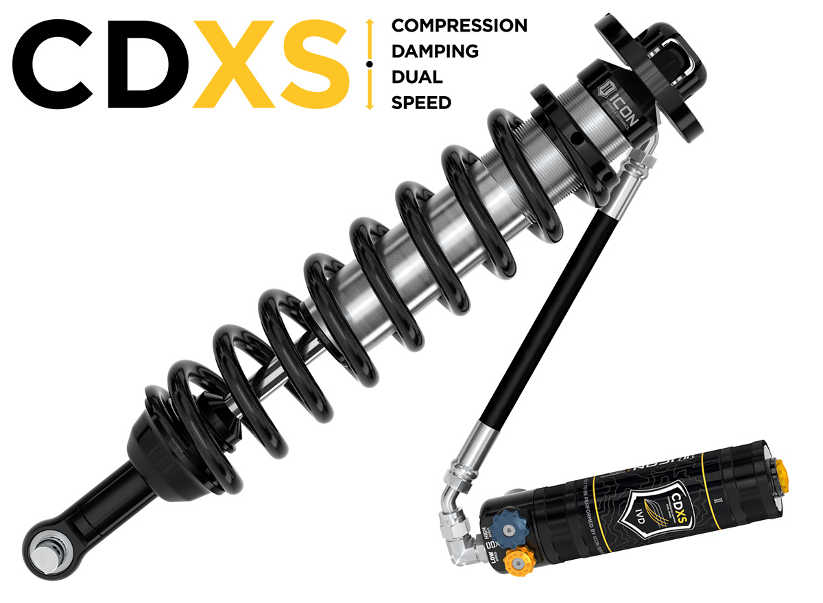 ICON 2021-2023 Ford Bronco, Front, 1.5-4” Lift, V.S. 2.5 Series Coilover Kit, Remote Reservoir w/ CDXS