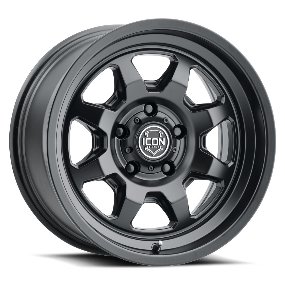 ICON Alloys Nuevo, Satin Black, 17 x 8.5 / 5 x 150, 25mm Offset, 5.75" BS