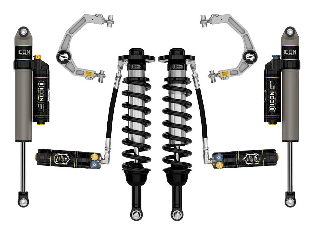 ICON 2021-2024 Ford F-150 Tremor, 2.5-3" Lift, Stage 4 Suspension System, Billet, CDXS