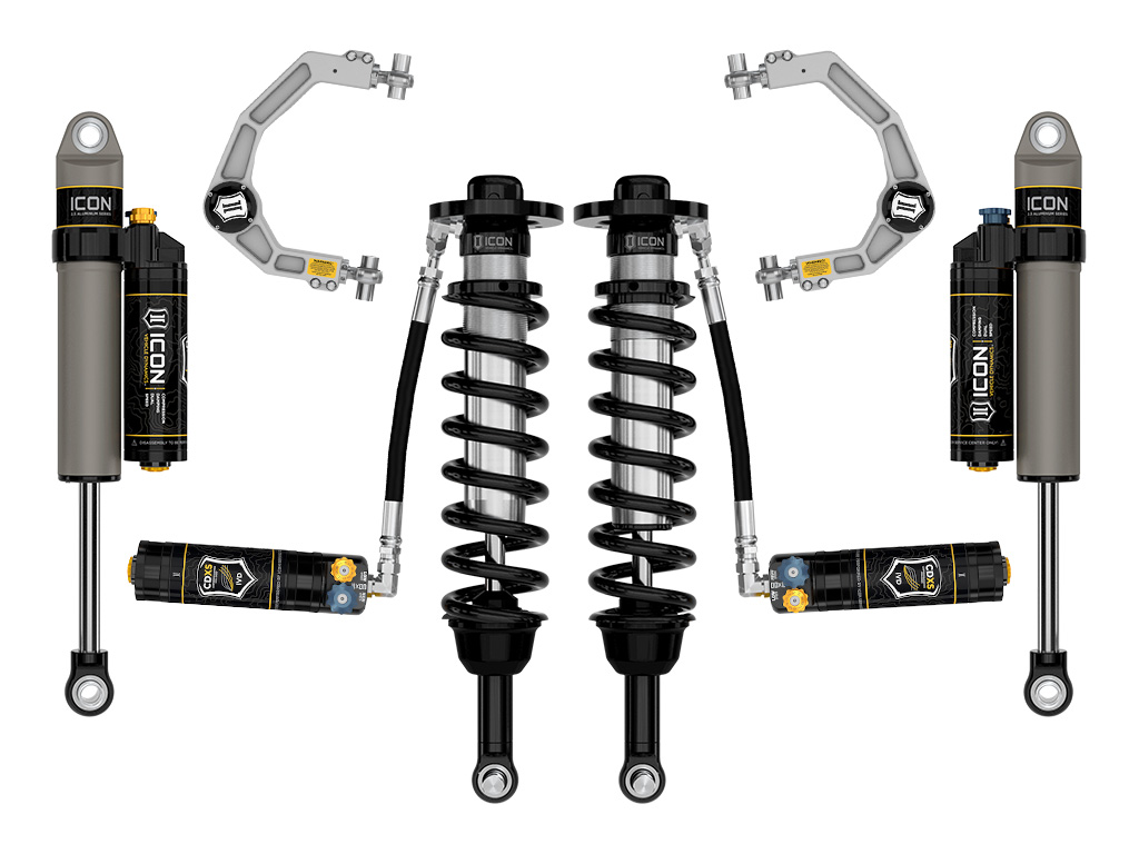 ICON 2021-2024 Ford F-150 4WD, 2.75-3.5" Lift, Stage 4 Suspension System, Billet, CDXS