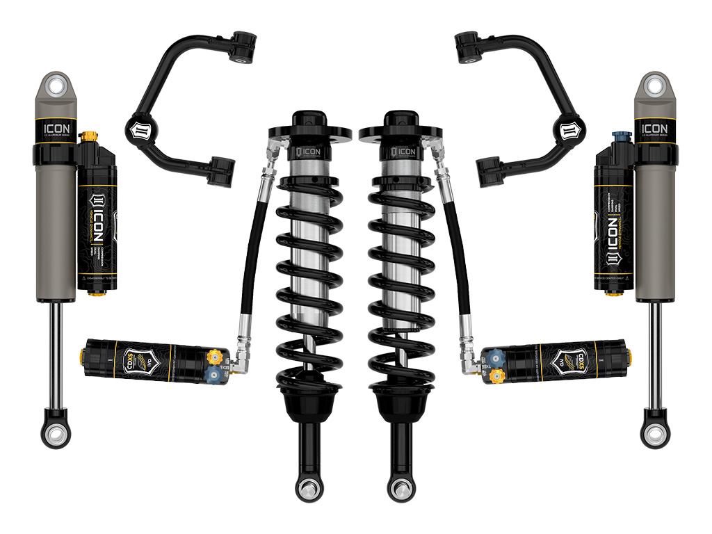 ICON 2021-2024 Ford F-150 4WD, 2.75-3.5" Lift, Stage 4 Suspension System, Tubular, CDXS