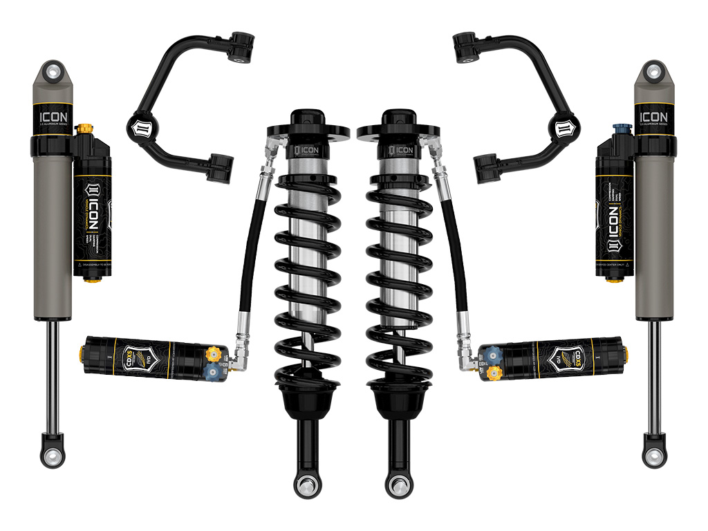 ICON 2021-2024 Ford F-150 Tremor, 2.5-3" Lift, Stage 4 Suspension System, Tubular, CDXS