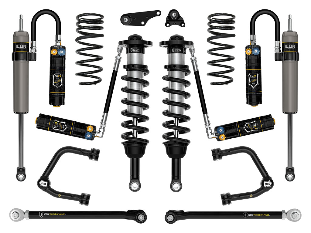 ICON 2024 Toyota Tacoma 1.25-3" Lift, Stage 9 Suspension System, Tubular, Triple Rate Rear Springs