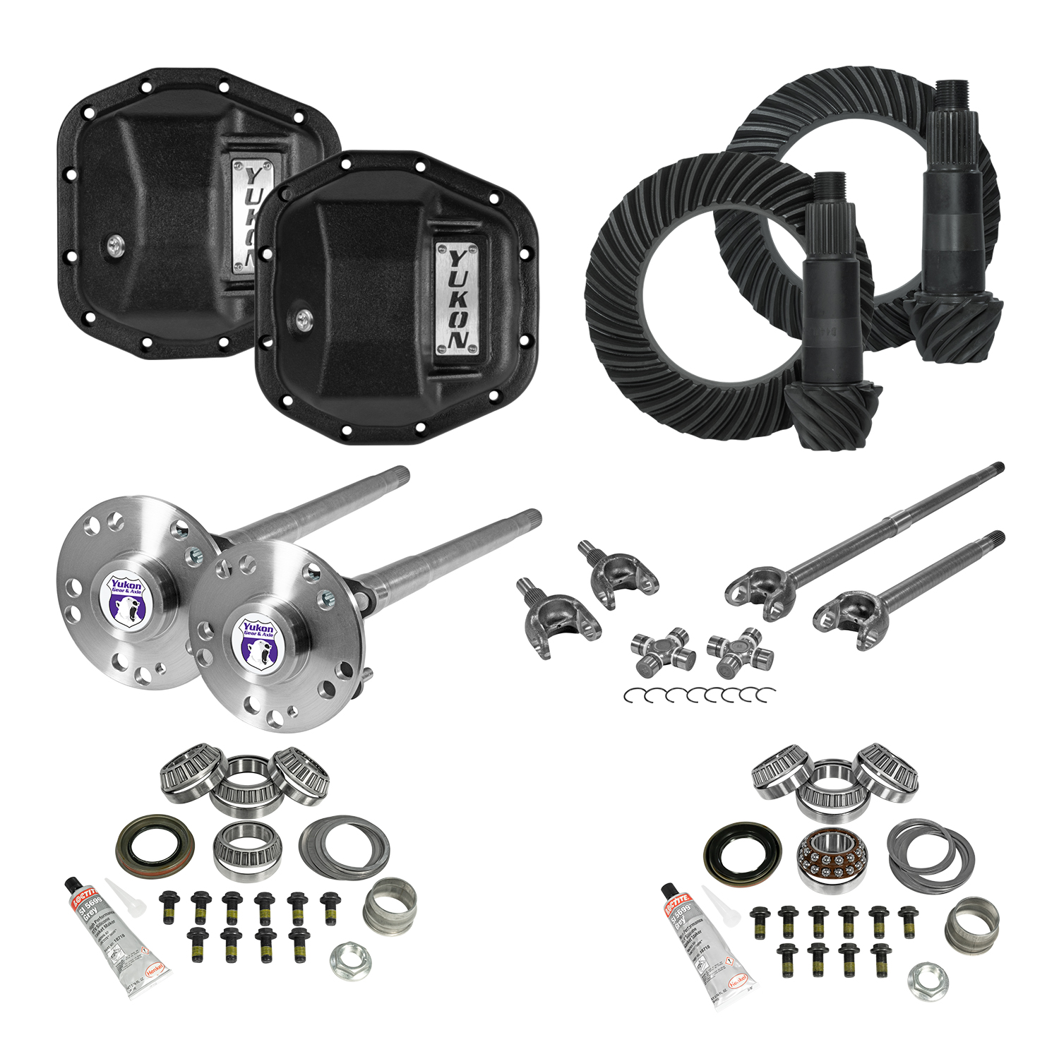 Yukon Stage 4 Jeep JL/JT Re-Gear Kit w/Covers Fr & Rr Axles, Dana 44, 4.11 Ratio