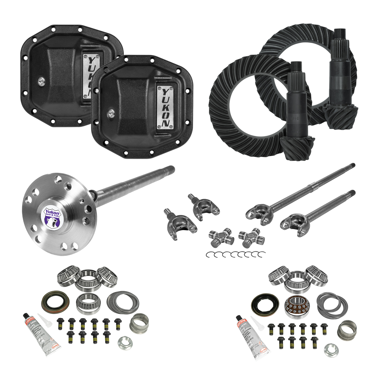 Yukon Stage 4 Jeep JL Re-Gear Kit w/Covers, Fr/Rr Axles, Dana 30/35, 4.88 Ratio