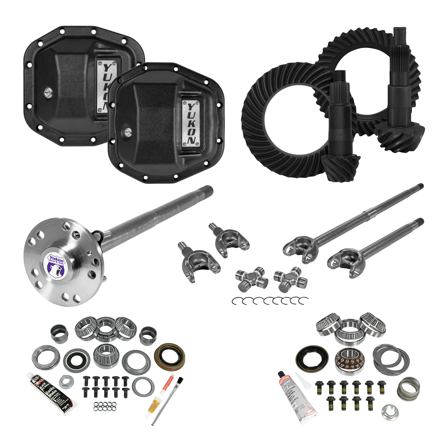 Yukon Stage 4 Jeep Re-Gear Kit w/Covers, Fr & Rr Axles, Dana 30/44, 5.13 Ratio