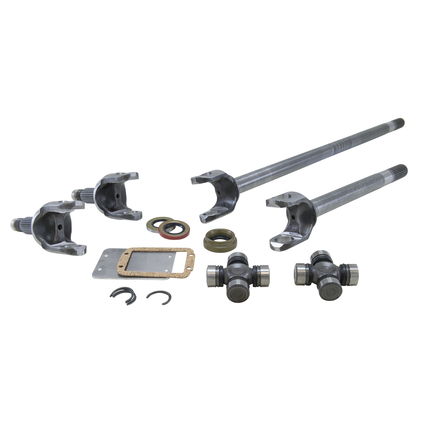 Yukon Chromoly Front Axle Kit, Dana 44, Both Sides, 27/30 Spline, 1310 U-Joints 