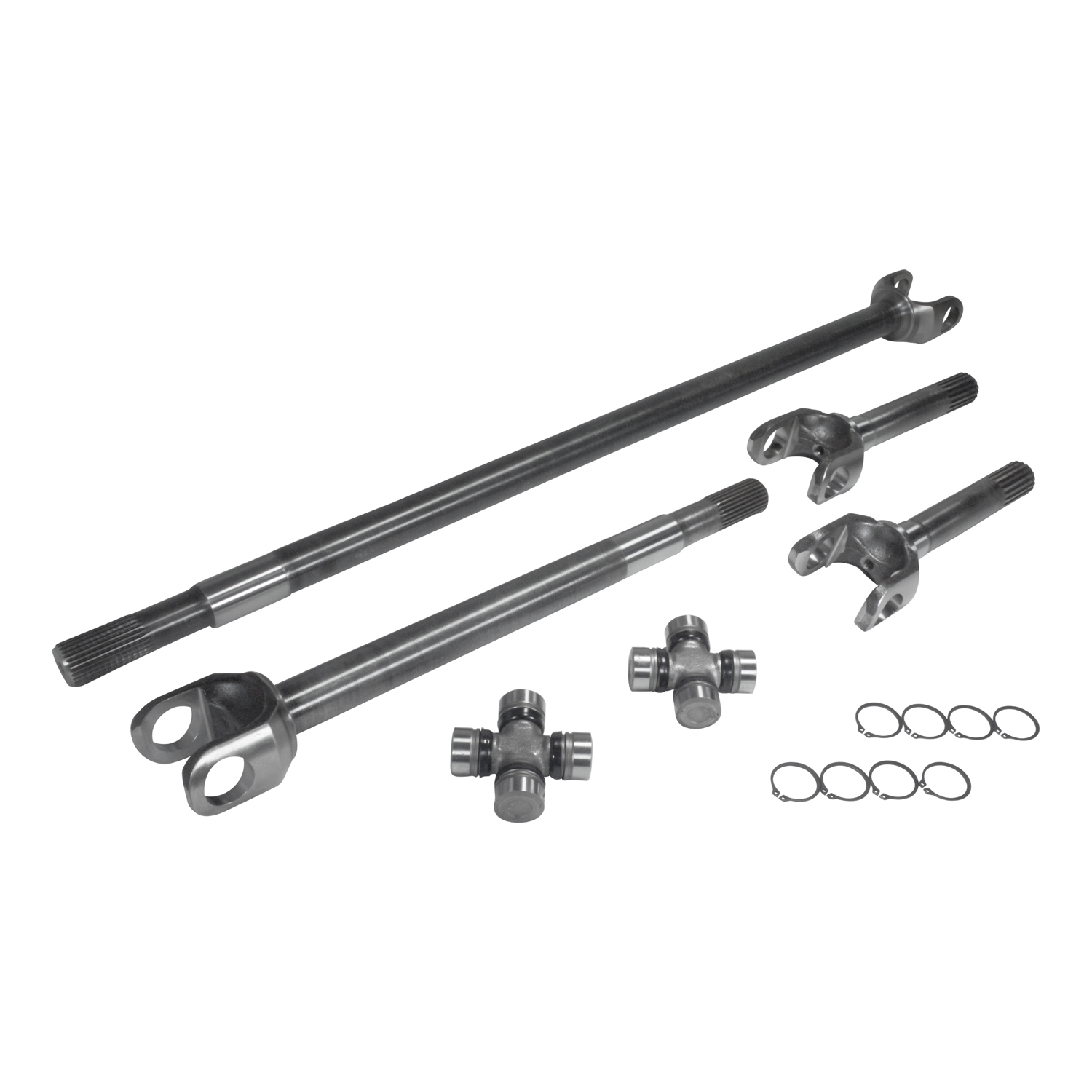 Yukon Chromoly Front Axle Kit, GM 8.5”, Both Sides, 19/28 Spline, 1310 U-Joints 