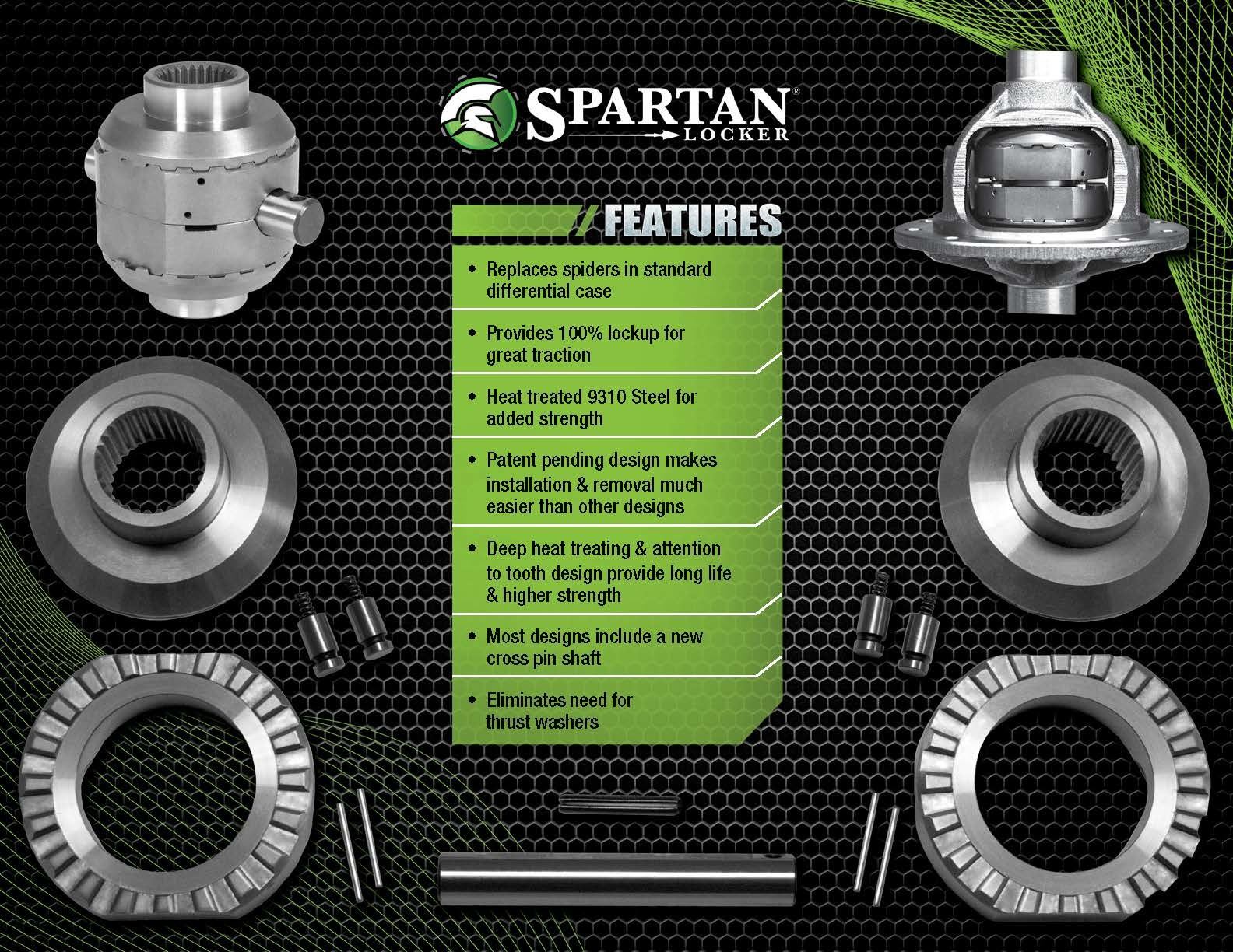 Spartan Locker for Dana 44HD, 30 spline axles, with heavy-duty cross pin shaft